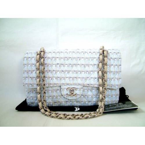 Foto Chanel White Tweed 2.55 Classic Flap Bag