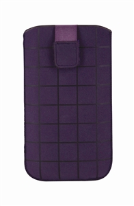 Foto Classic Y Elegance Funda Pocket L Nabuk Púrpura Cuadros cierre Pull-up Classic & Elegance