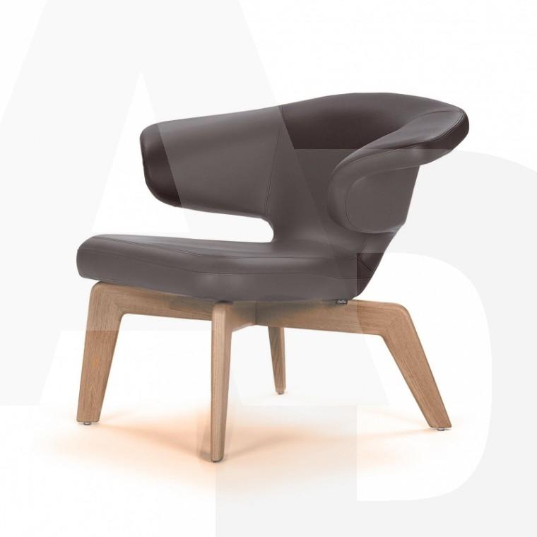 Foto ClassiCon - Munich Lounge Chair - Sillón - cuero chocolate/armazón nuez