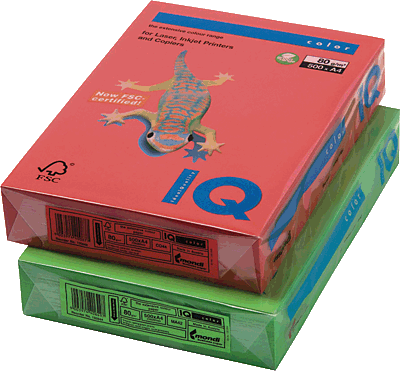 Foto Color copy paquete de 500 hojas iq color de 80g/m2 a4 color azul mar (Paquete de 5 unidades)