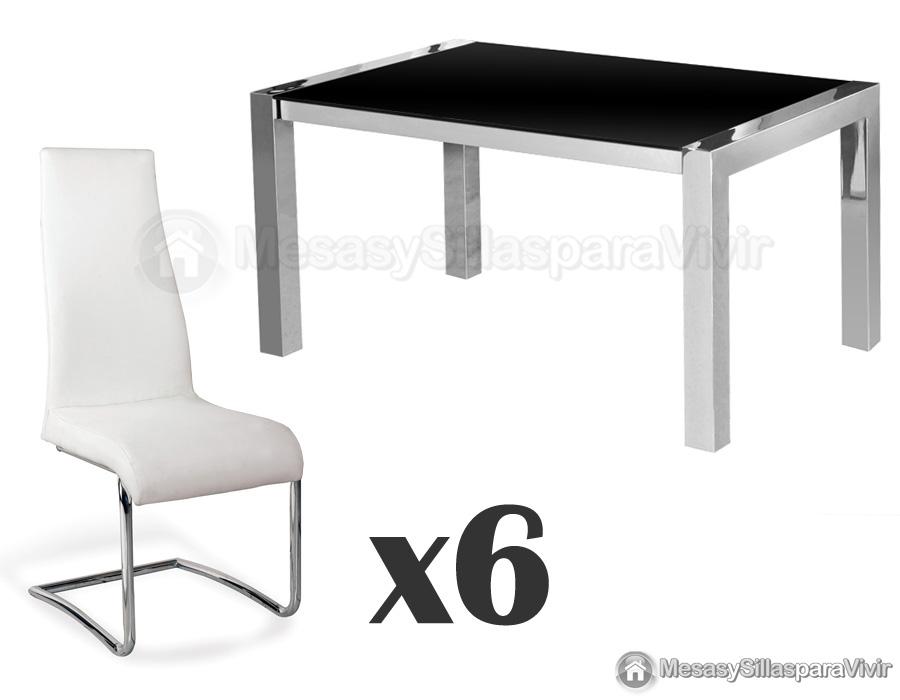 Foto conjunto mesa + 4 sillas mod. caracas + seúl