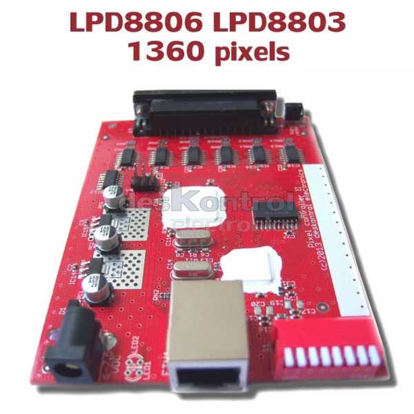 Foto Controlador Art-Net pixels LED LPD8806 LPD8803 8 universos