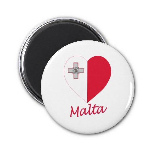 Foto Corazón de la bandera de Malta Iman De Nevera