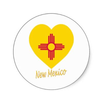 Foto Corazón de la bandera de New México Pegatinas
