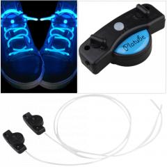Foto cordones de zapatos unisex 1par led light azul parpadeo