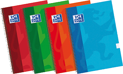 Foto Cuaderno Oxford Azul school 4º 80 hojas Colores surtidos (paquete de 5 unidades)