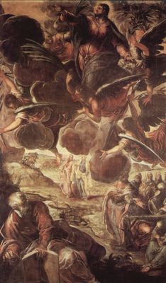 Foto Cuadro dibond: Jacopo Tintoretto - La Ascensión de Cristo - cuadro 5957