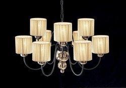 Foto Dar Garbo 9 Light Bronze Pendant Comes Withgoldstring Candle Shade