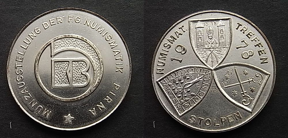 Foto Ddr Medaille 6 Münzausstellung Pirna 1978