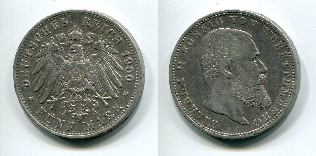 Foto Deutsches Kaiserreich 5 Mark 1900