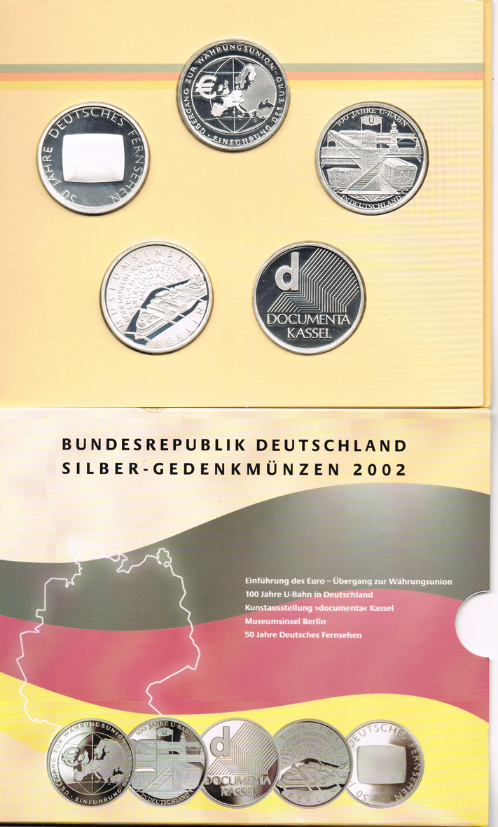 Foto Deutschland Brd 5 x 10 € Blister 2002
