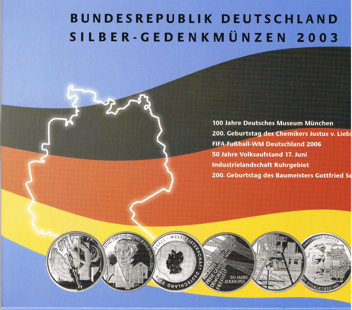 Foto Deutschland Brd 6 x 10 € Blister 2003