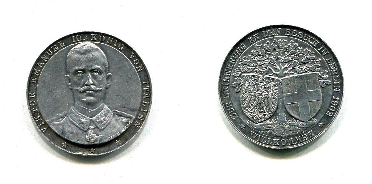 Foto Deutschland/Italien, Ag-Medaille 1902