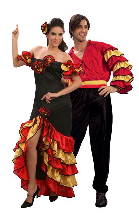 Foto Disfraz de pareja de bailaores flamencos