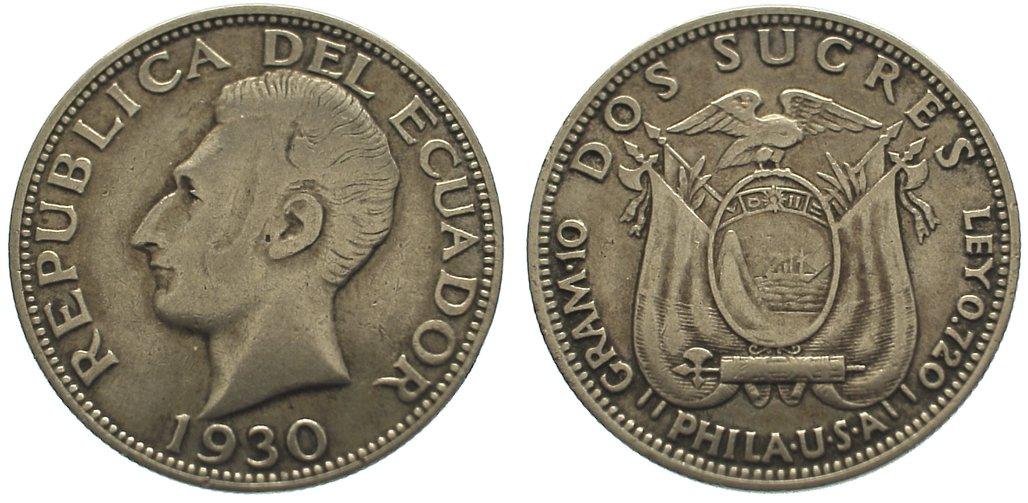 Foto Ecuador 2 Sucres 1930