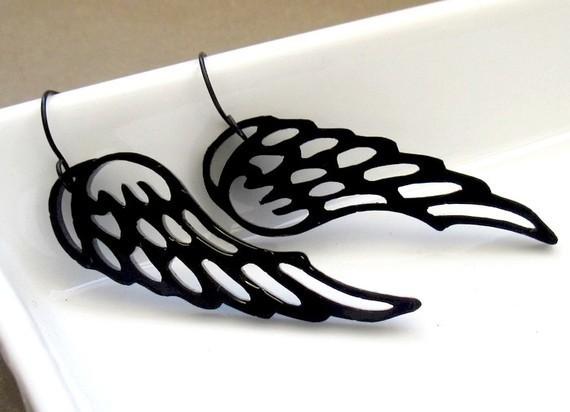 Foto en las alas del amor - pendientes de alas de ngel