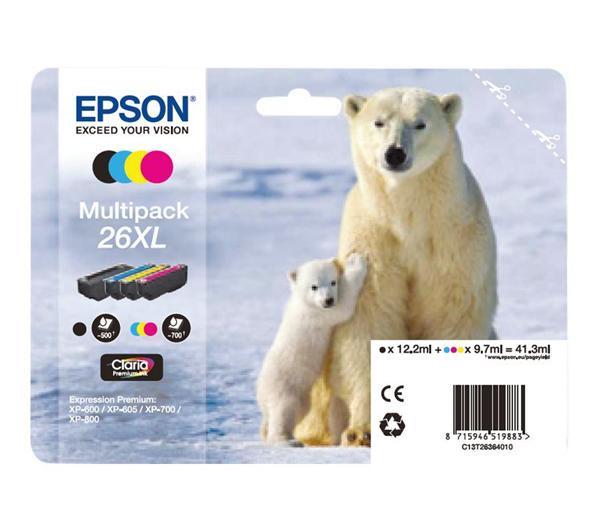 Foto Epson cartucho de impresión oso polar xl multipack negro, amarillo, ci