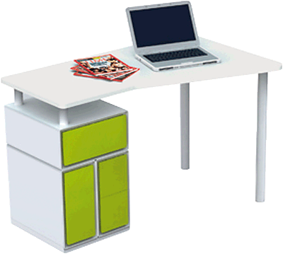 Foto Fast paperflow mesa con mueble de 3 cajones color antracita