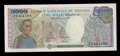 Foto F.c. Ruanda. 5.000 Francos. 1988. P.22. S/c.