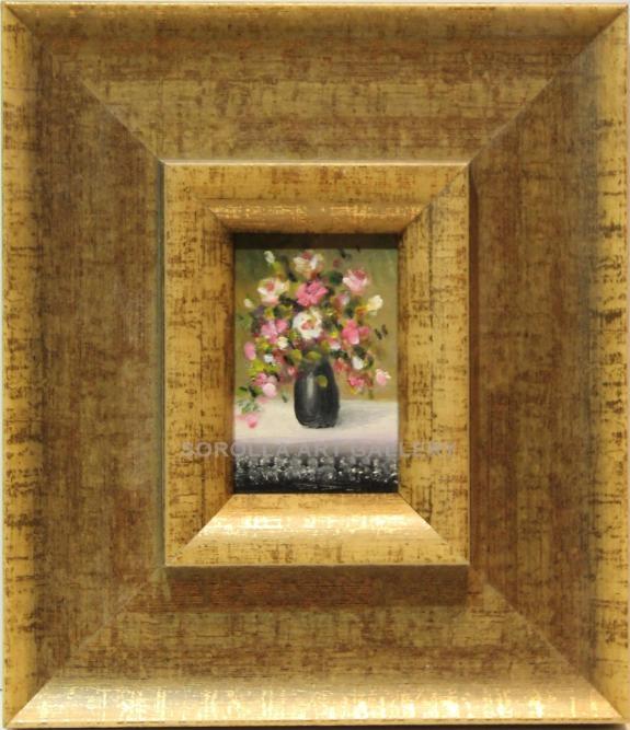 Foto Flores - 25 x 22 cm | Pinturas de miniaturas de colección en óleo sobre tabla