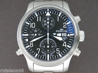 Foto Fortis B-42 Flieger Chrono Alarm Limited Edition 657.10.170 (new Old Stock)