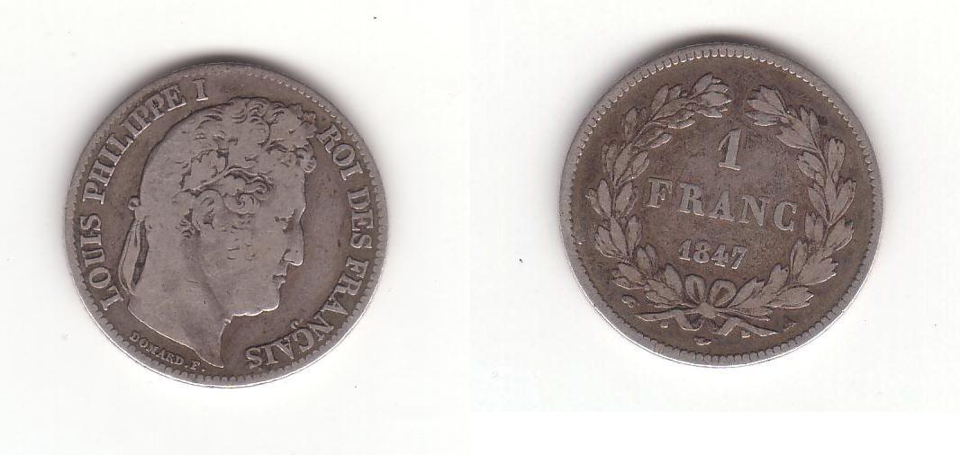 Foto France 1 Franc 1847 A