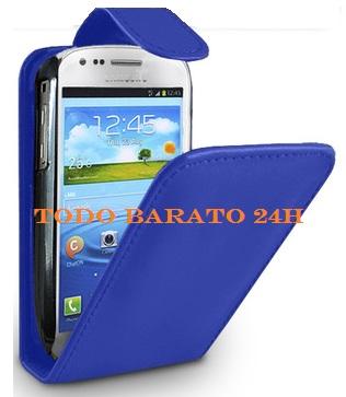 Foto Funda azul piel Samsung Galaxy S3 Mini I8190
