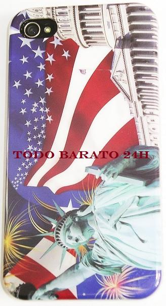 Foto Funda carcasa dura Iphone 4 4S Bandera USA Libetad