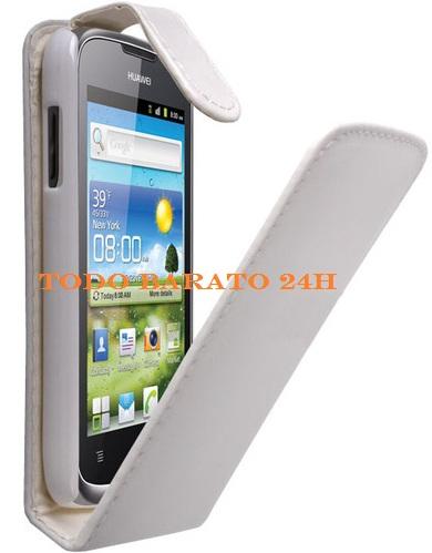 Foto Funda cuero blanca Huawei Ascend G300 U8815 U8818