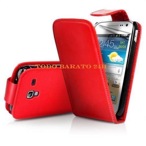 Foto Funda cuero roja Samsung Galaxy Ace 2 II I8160