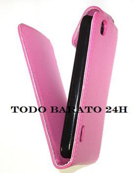 Foto Funda cuero rosa LG Optimus Sol E730