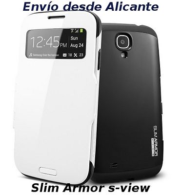 Foto Funda S-view Slim Armor Samsung Galaxy S4 Siv I9500 Color Blanco-negro
