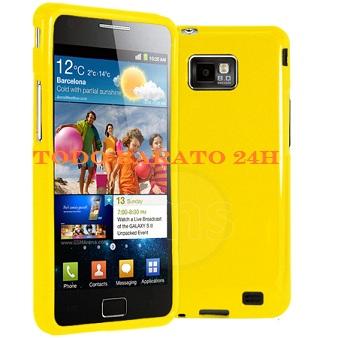 Foto Funda silicona amarilla Samsung Galaxy S2 II I9100