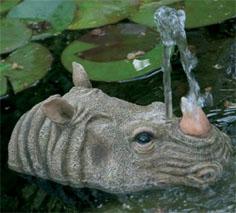 Foto Gargola p/fuente estanque rinoceronte