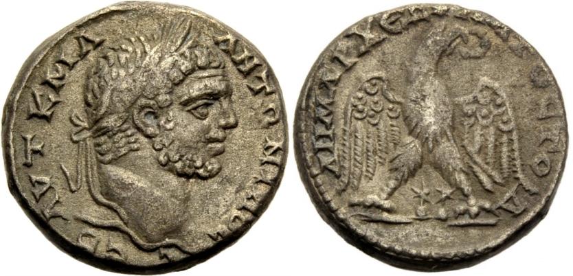 Foto Griechische Münzen, Unter Rom Tetradrachme 197-217
