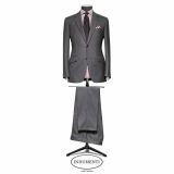 Foto Gris oscuro Faux Mini Uni Compruebe Breasted Suit individual