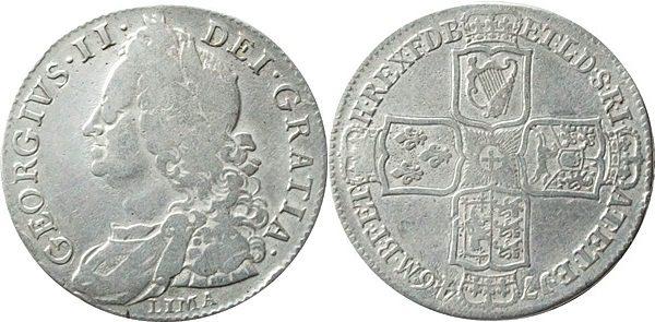 Foto Großbritanien half crown 1746