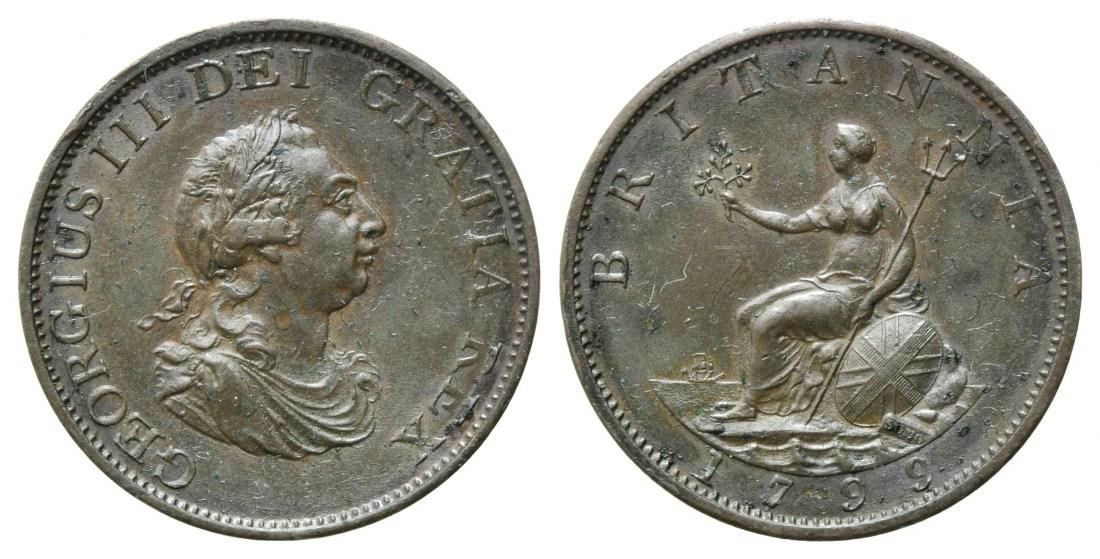 Foto Großbritannien, 1/2 Penny 1799,