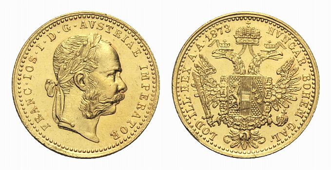 Foto Haus Habsburg / Österreich Gold-Dukat 1873