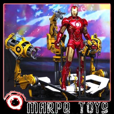 Foto Hot Toys Iron Man 2 Mark Iv Suit-up Gantry Marvel Replica Ironman Figure Set