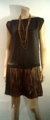 Foto ��� Precioso Vestido De Zara Basic Talla S Color Negro/dorado