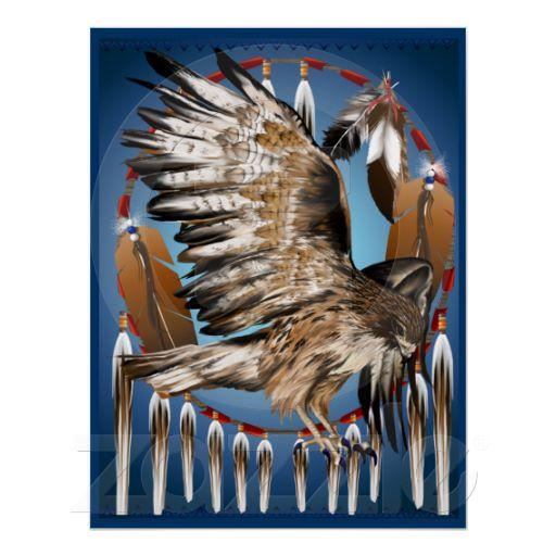 Foto Impresión de Dreamcatcher del halcón del vuelo Impresiones