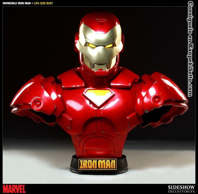 Foto Invincible Iron Man Busto 1/1 Iron Man Comic Version 71 Cm