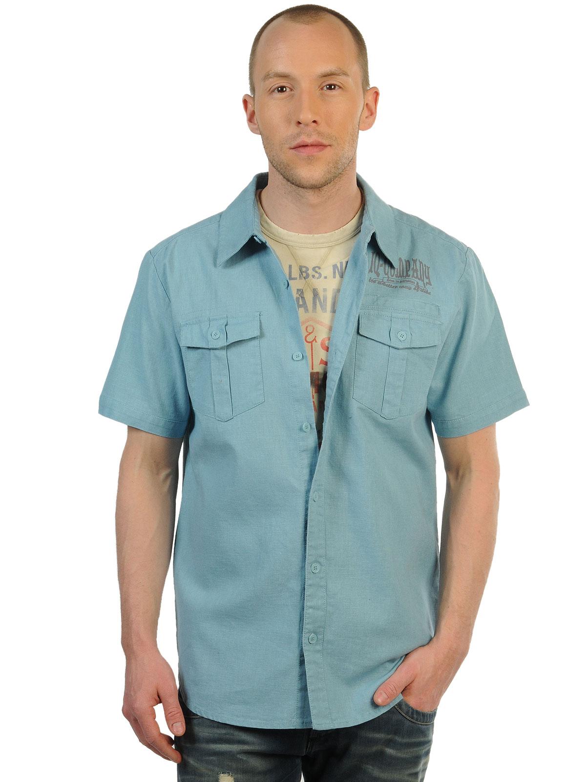 Foto iQ-Company Camisa de lino Regularfit azul M