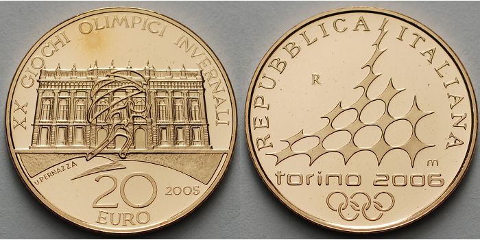 Foto Italien 20 Euro 5,81g fein 21 mm Ø 2005