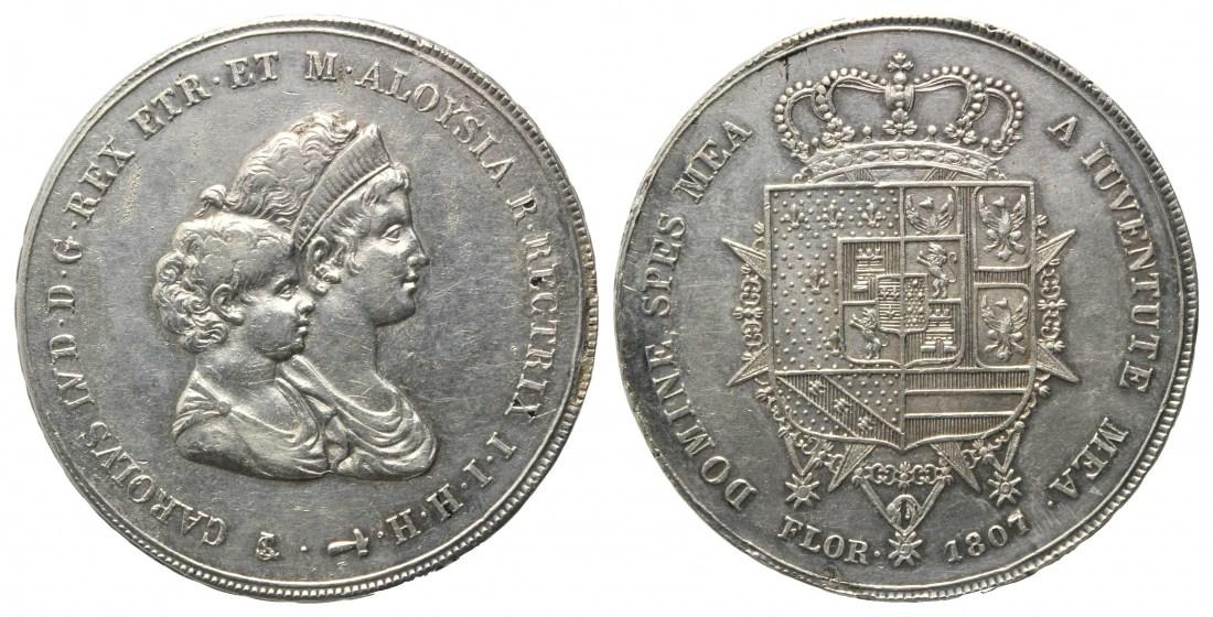Foto Italien, Toskana, 10 Lire =1 1/2 Francescone 1807,