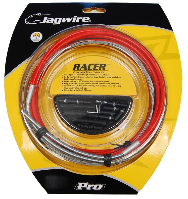 Foto JAGWIRE Kit RACER Completo cable y funda para frenos y cambio Rojo