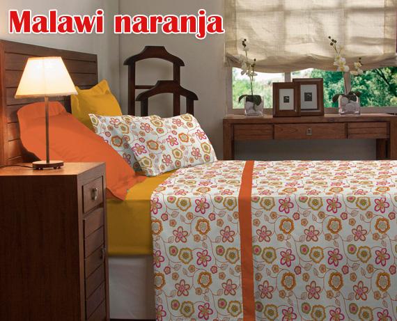 Foto Juego de cama Malawi de Casa Deco - 90 cm Naranja