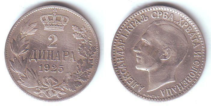 Foto Jugoslawien 2 Coins 1925