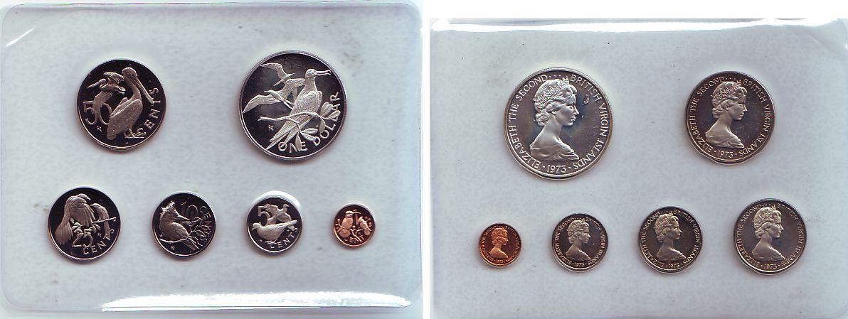 Foto Jungferninseln/ British Virgin Island Kms 1 Cent 1 Dollar 1974
